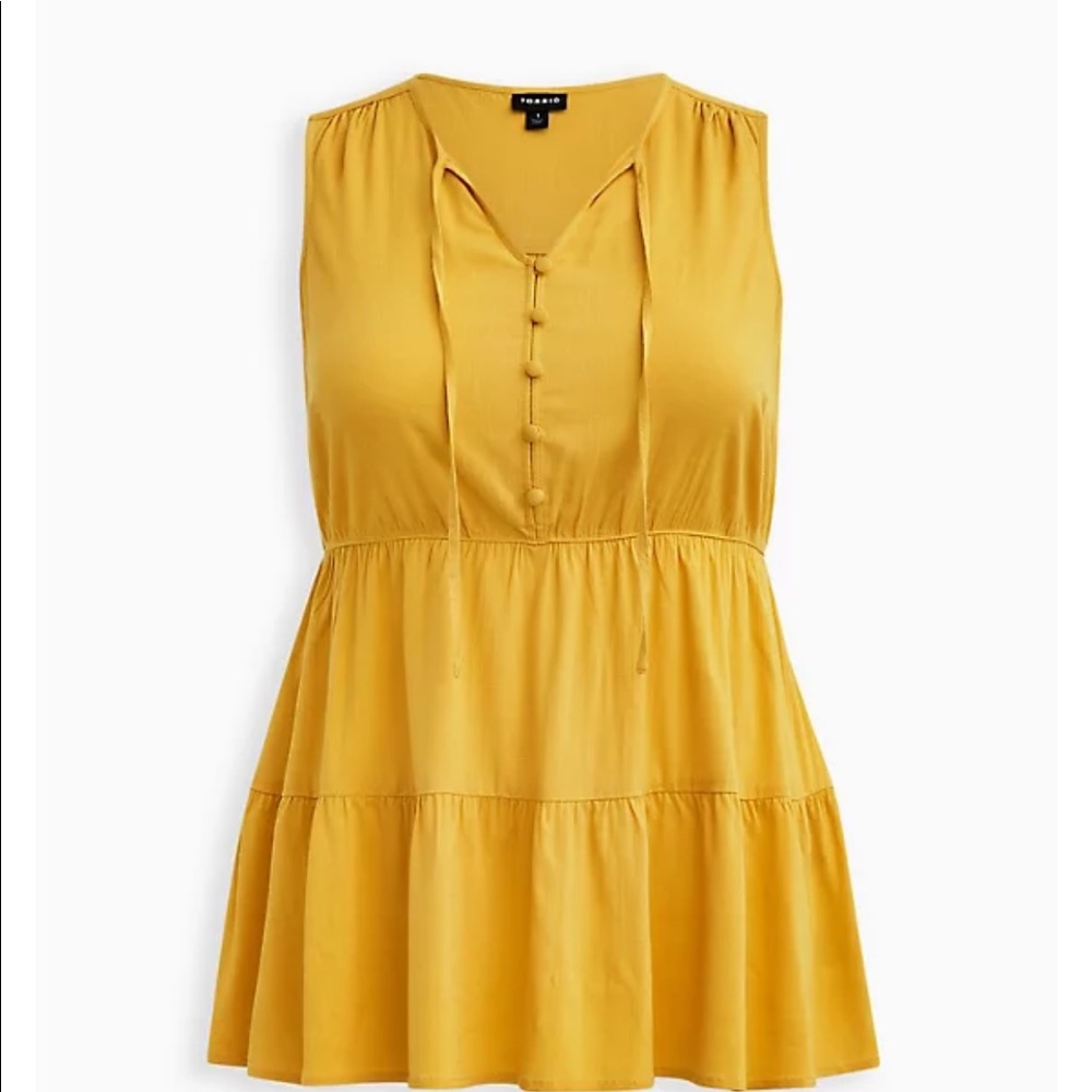 Torrid Yellow Sleeveless Top